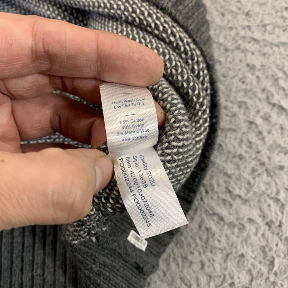 Marine Layer Knit Crewneck Mens 2XL Sweater Heathered Gray Sweatshirt Cuffed XXL - Picture 6 of 8